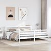 vidaXL Cadre de lit sans matelas blanc 200x200 cm bois massif de pin