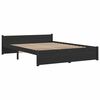 vidaXL Cadre de lit sans matelas noir bois massif 135x190 cm