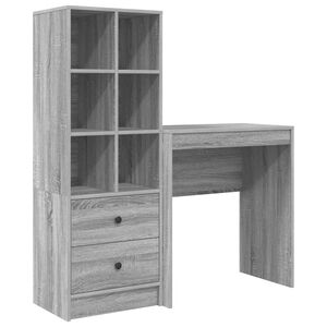 vidaXL Bureau Gris Sonoma 115,5 x 40 x 127 cm 2 pc