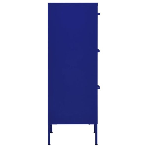 vidaXL Armoire de rangement Bleu marine 42,5x35x101,5 cm Acier