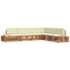 vidaXL Ensemble de canap&eacute;s d'ext&eacute;rieur 6 Pi&egrave;ce Naturel et Cr&egrave;me