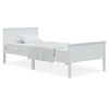 vidaXL Cadre de lit sans matelas blanc bois de pin massif 90x200 cm
