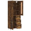 vidaXL Buffet haut Ch&ecirc;ne fum&eacute; 69,5x34x180 cm Bois d'ing&eacute;nierie