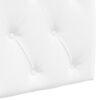 vidaXL T&ecirc;te de lit suspendue Montage mural Blanc 150 x 55 x 7 cm tissu
