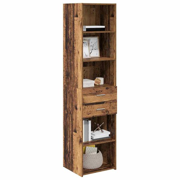 vidaXL Haut Armoire Bois Ancien 45 x 42,5 x 185 cm Bois d'ing&eacute;nierie