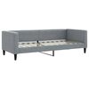 vidaXL Lit de jour avec gigogne et matelas gris clair 80x200 cm tissu