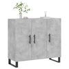 vidaXL Buffet gris b&eacute;ton 90x34x80 cm bois d'ing&eacute;nierie