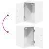 vidaXL Armoires de garage 2 pcs blanc bois d'ingénierie