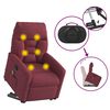 vidaXL Fauteuil inclinable de massage Rouge bordeaux Tissu