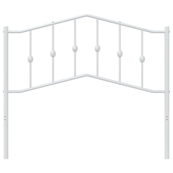 vidaXL T&ecirc;te de lit de remplacement m&eacute;tal blanc 100 cm