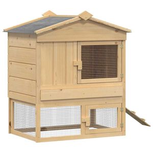 vidaXL Poulailler Marron 75 x 60 x 89 cm Bois de pin massif