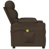 vidaXL Fauteuil de massage Marron fonc&eacute; Tissu