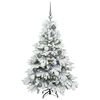 vidaXL Sapin de No&euml;l artificiel avec 150 LED Blanc 120 cm PE et PVC
