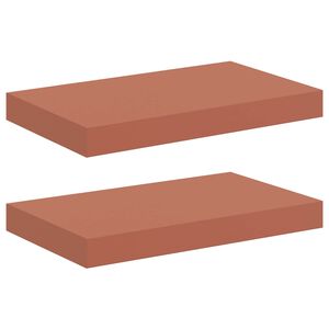vidaXL &Eacute;tag&egrave;re Murale 2 pc Rouge 40 x 23,5 x 3,8 cm Bois d'ing&eacute;nierie