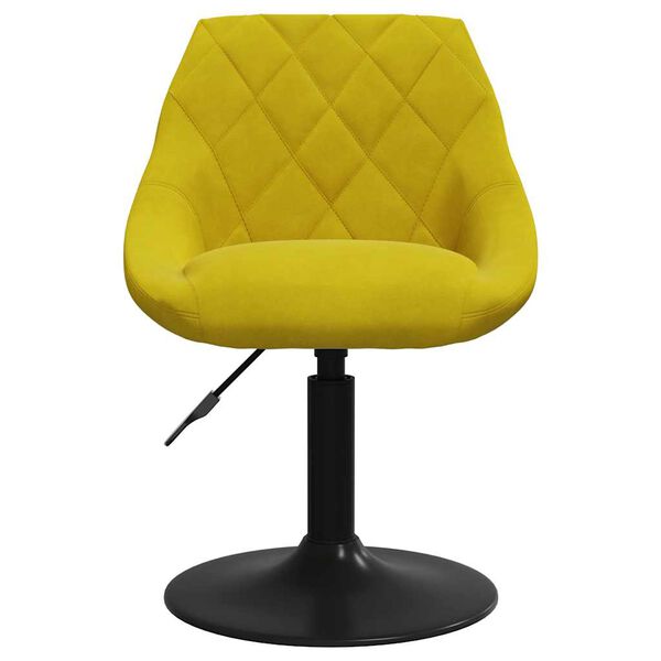 vidaXL Tabouret de bar Jaune moutarde Velours