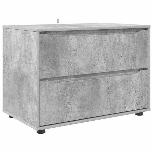 vidaXL Armoire de rangement Gris b&eacute;ton 80 x 48 x 57 cm