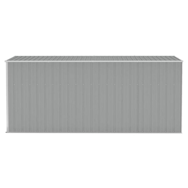 vidaXL Abri de jardin mural Gris 118x382x178 cm Acier galvanisé