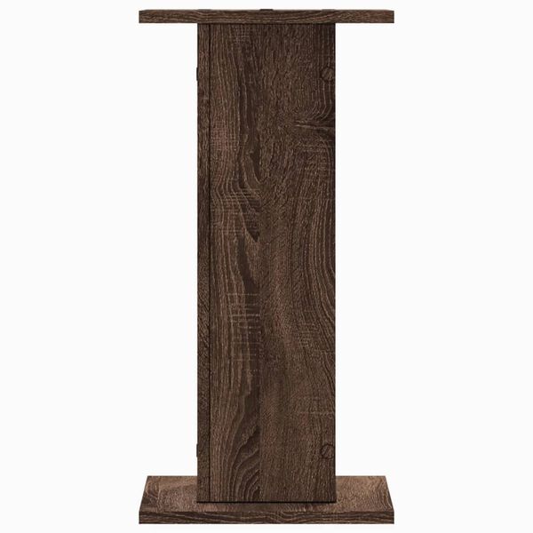 vidaXL Supports de haut-parleurs 2 pcs ch&ecirc;ne marron bois d'ing&eacute;nierie