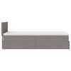 vidaXL Cadre de lit ottoman avec matelas taupe 90x190 cm tissu