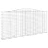 vidaXL Paniers &agrave; gabions arqu&eacute;s 3 pcs 400x30x180/200 cm Fer galvanis&eacute;
