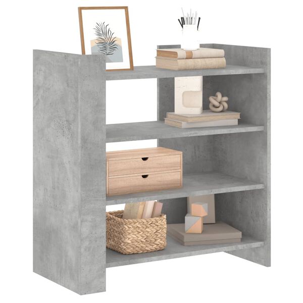 vidaXL Buffet gris b&eacute;ton 73,5x35x75 cm bois d'ing&eacute;nierie