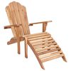 vidaXL Chaise Adirondack de jardin avec repose-pieds Naturel