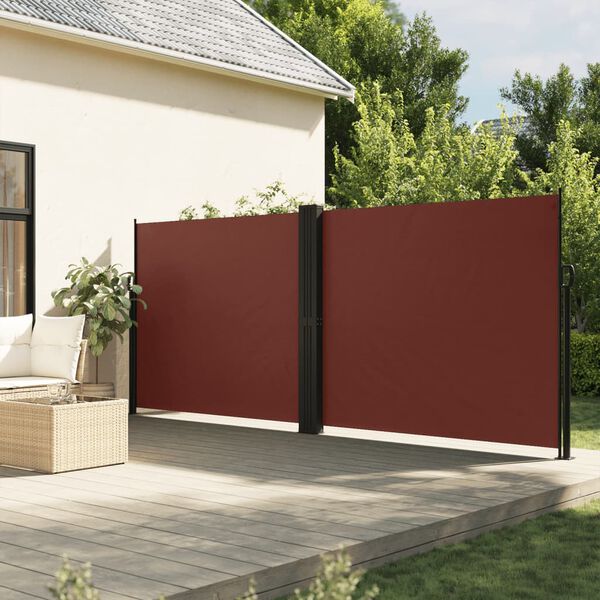 vidaXL Auvent lat&eacute;ral r&eacute;tractable marron 180x600 cm