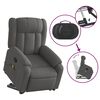 vidaXL Fauteuil de massage inclinable Gris foncé Tissu