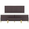 vidaXL Lit &agrave; ressorts avec matelas Marron fonc&eacute; 200 x 200 cm tissu
