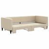 vidaXL Lit de jour avec gigogne sans matelas cr&egrave;me 90x200 cm