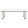322763 vidaXL TV Stand Transparent 60x35x17 cm Tempered Glass