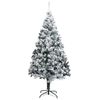 vidaXL Sapin de No&euml;l artificiel Blanc 180 cm PVC, Acier et Plastique