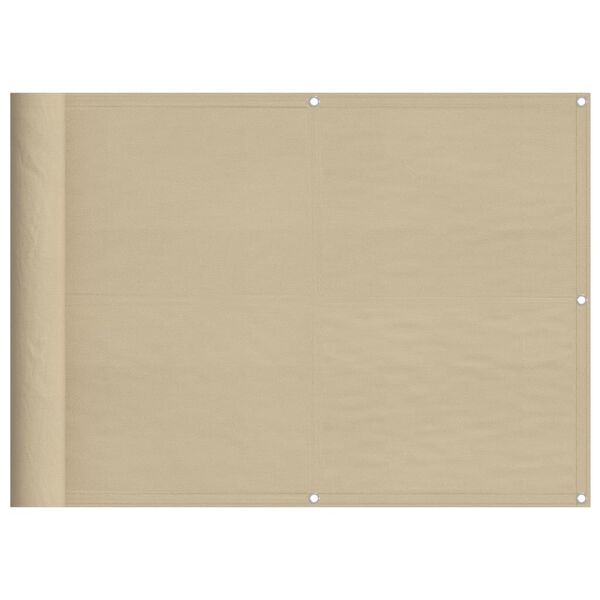 vidaXL &Eacute;cran de balcon beige 75x800 cm 100% polyester oxford