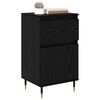 vidaXL Buffet Ch&ecirc;ne noir 40 x 35 x 70 cm Bois d'ing&eacute;nierie et fer