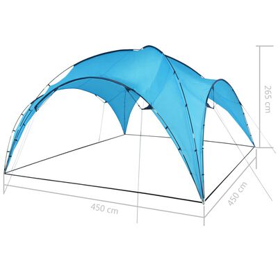 vidaXL Arceau de tente de réception 450x450x265 cm Bleu clair