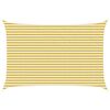 vidaXL Voile d'ombre Jaune et blanc 3 x 5 m HDPE