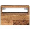 vidaXL Table de chevet murale vieux bois 45x26x28,5 cm