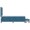 vidaXL Lit &agrave; ressorts avec matelas Bleu fonc&eacute; 80 x 200 cm Velours