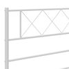 vidaXL T&ecirc;te de lit de remplacement m&eacute;tal blanc 200 cm