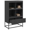 vidaXL Buffet haut noir 68x39x111,5 cm acier