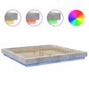 vidaXL Cadre de lit et lumi&egrave;res LED sans matelas gris b&eacute;ton 180x200 cm