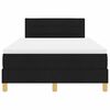 vidaXL Lit &agrave; ressort LED avec matelas avec LED Noir 120 x 190 cm tissu