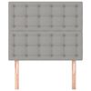 vidaXL T&ecirc;te de lit Gris clair 100x5x118/128 cm Tissu