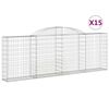 vidaXL Paniers &agrave; gabions arqu&eacute;s 15 pcs 300x30x100/120 cm fer galvanis&eacute;