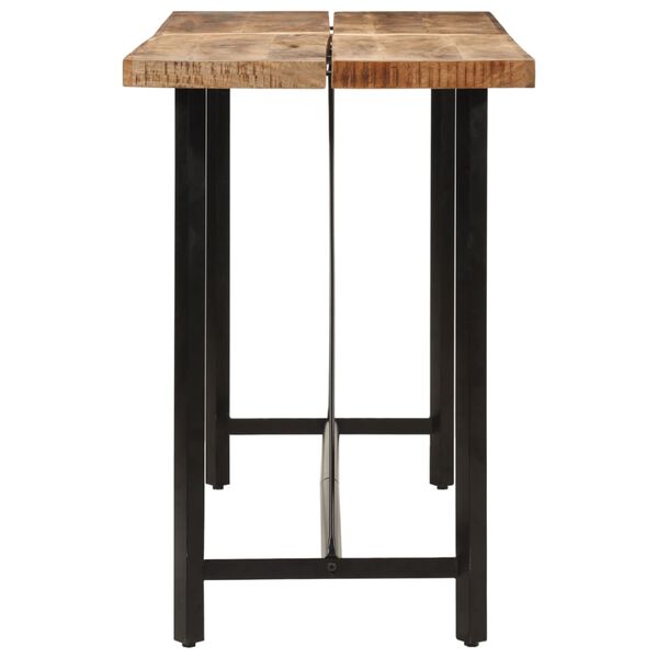 vidaXL Table de bar 150x70x107 cm bois massif de manguier et fer