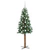vidaXL Sapin de No&euml;l mince Vert 150 cm PVC et bois de pin massif