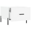 vidaXL Table basse blanc brillant 50x50x40 cm bois d'ing&eacute;nierie