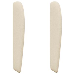 vidaXL Oreille de t&ecirc;te de lit Cr&egrave;me 80 x 23 x 6 cm tissu
