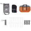 vidaXL Ensemble de Tentes de Camping avec toit 2 pcs Gris et orange