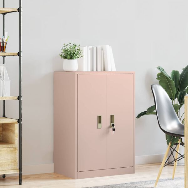 vidaXL Armoire de rangement Rose 60 x 40 x 90 cm Acier